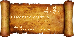 Limberger Zalán névjegykártya